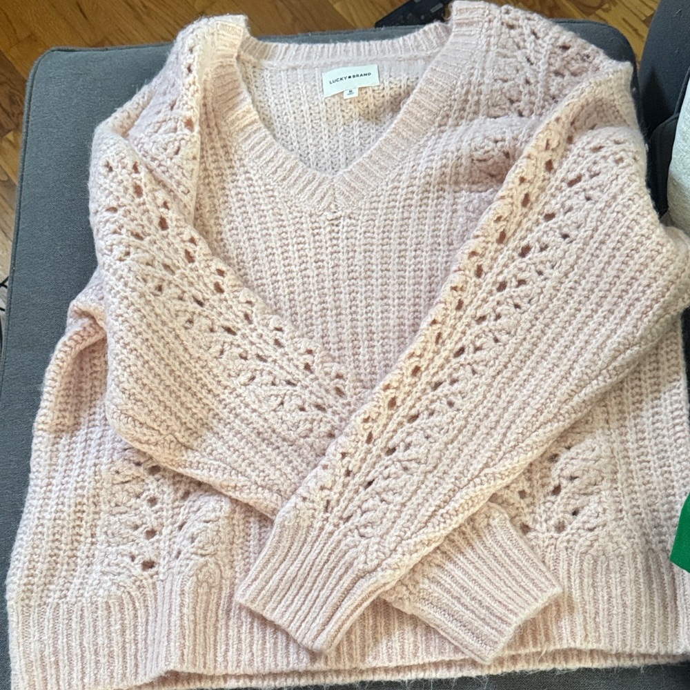Pink V-Neck Sweater